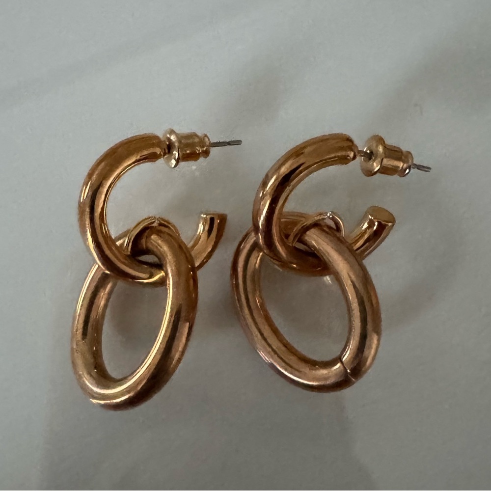 Anthropologie Gold-Tone Hoop Earrings